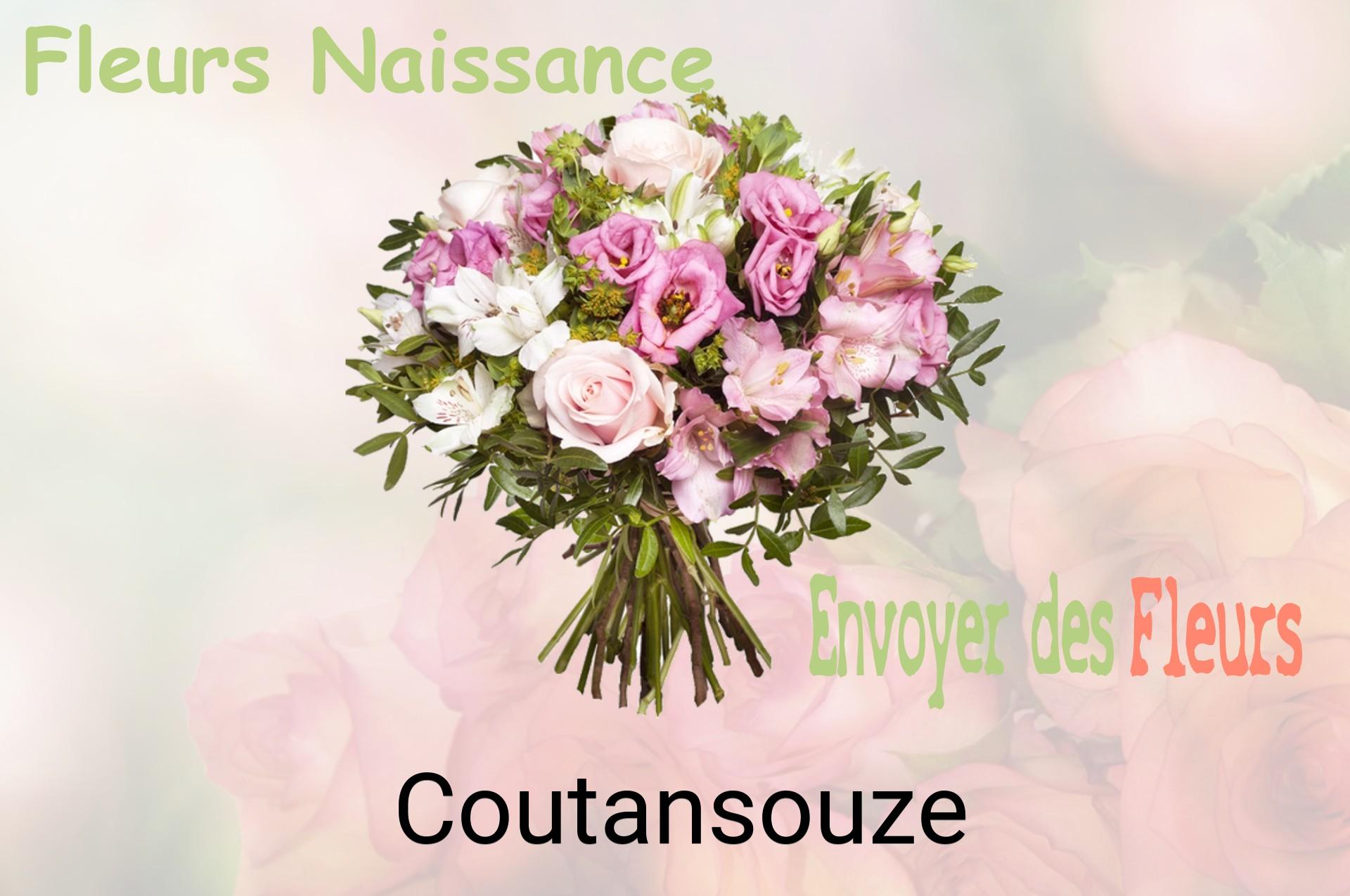Bouquet de fleurs de naissance livré à Coutansouze